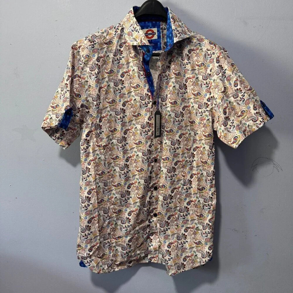 NWT Jermyn + Bond‎ mens size medium button  down